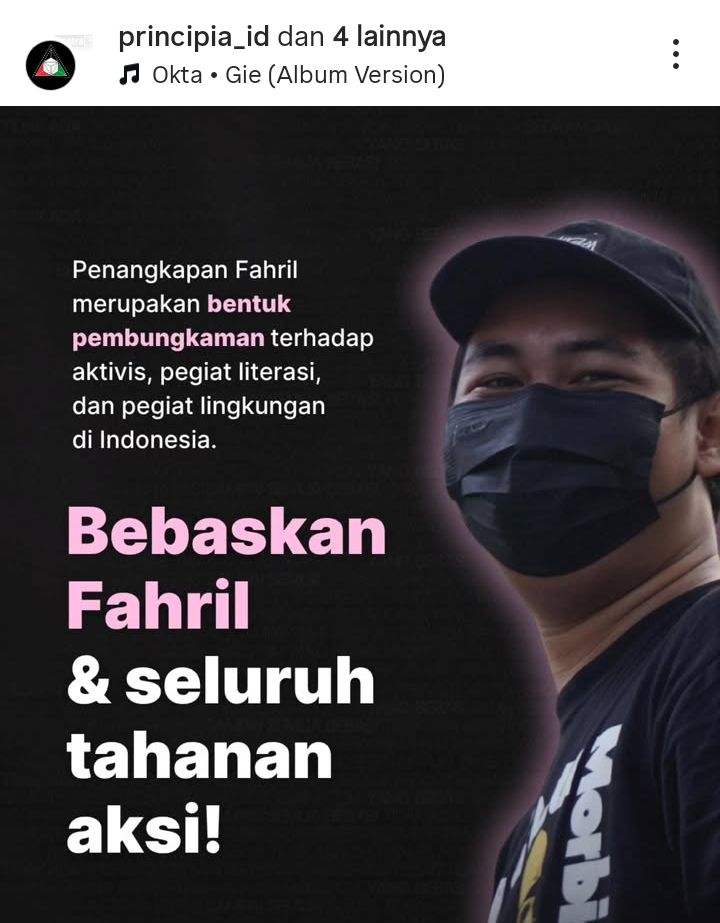 Bebaskan Fahril: Tidak Ada yang Bebas Sampai Semua Bebas